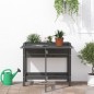 vidaXL Jardinera con tapa plegable madera maciza de pino gris vidaXL Jardinera con tapa plegable madera maciza de pino gris
