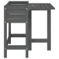 vidaXL Jardinera con tapa plegable madera maciza de pino gris vidaXL Jardinera con tapa plegable madera maciza de pino gris