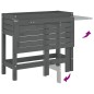vidaXL Jardinera con tapa plegable madera maciza de pino gris vidaXL Jardinera con tapa plegable madera maciza de pino gris