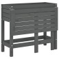 vidaXL Jardinera con tapa plegable madera maciza de pino gris vidaXL Jardinera con tapa plegable madera maciza de pino gris