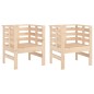 vidaXL Sillas de jardín 2 uds madera maciza pino 61,5x53x71 cm vidaXL Sillas de jardín 2 uds madera maciza pino 61,5x53x71 cm