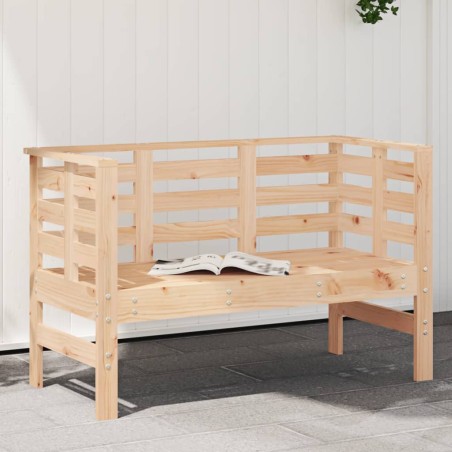 vidaXL Banco de jardín madera maciza de pino 111,5x53x71 cm