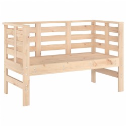 vidaXL Banco de jardín madera maciza de pino 111,5x53x71 cm