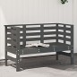 vidaXL Banco de jardín madera maciza de pino gris 111,5x53x71 cm