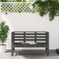 vidaXL Banco de jardín madera maciza de pino gris 111,5x53x71 cm