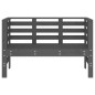 vidaXL Banco de jardín madera maciza de pino gris 111,5x53x71 cm