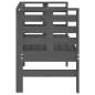 vidaXL Banco de jardín madera maciza de pino gris 111,5x53x71 cm