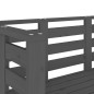 vidaXL Banco de jardín madera maciza de pino gris 111,5x53x71 cm