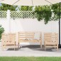 vidaXL Juego de muebles de jardín 3 piezas madera maciza de pino vidaXL Juego de muebles de jardín 3 piezas madera maciza de pino