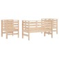 vidaXL Juego de muebles de jardín 3 piezas madera maciza de pino vidaXL Juego de muebles de jardín 3 piezas madera maciza de pino