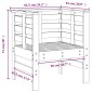 vidaXL Juego de muebles de jardín 3 piezas madera maciza de pino vidaXL Juego de muebles de jardín 3 piezas madera maciza de pino