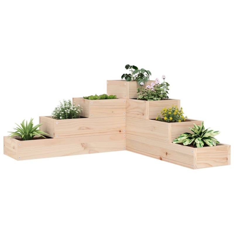 vidaXL Jardinera de 4 niveles madera maciza de pino 80,5x79x36 cm vidaXL Jardinera de 4 niveles madera maciza de pino 80,5x79x36 cm