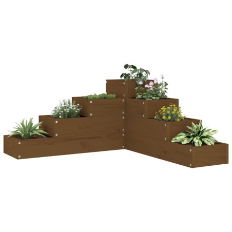 vidaXL Jardinera 4 niveles madera maciza pino marrón miel 80,5x79x36cm