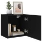 vidaXL Muebles TV de pared 2 uds madera ingeniería negro 40,5x30x40 cm