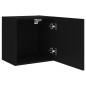 vidaXL Muebles TV de pared 2 uds madera ingeniería negro 40,5x30x40 cm