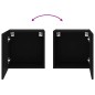 vidaXL Muebles TV de pared 2 uds madera ingeniería negro 40,5x30x40 cm