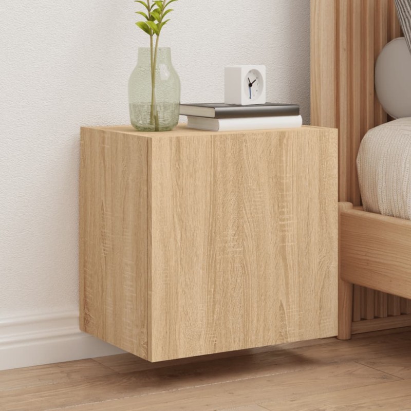 vidaXL Muebles de TV de pared 2 uds madera roble Sonoma 40,5x30x40 cm vidaXL Muebles de TV de pared 2 uds madera roble Sonoma 40,5x30x40 cm