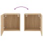 vidaXL Muebles de TV de pared 2 uds madera roble Sonoma 40,5x30x40 cm vidaXL Muebles de TV de pared 2 uds madera roble Sonoma 40,5x30x40 cm