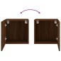 vidaXL Mueble TV de pared madera ingeniería roble ahumado 40,5x30x40cm vidaXL Mueble TV de pared madera ingeniería roble ahumado 40,5x30x40cm