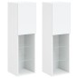 vidaXL Muebles de TV con luces LED 2 uds blanco 30,5x30x102 cm vidaXL Muebles de TV con luces LED 2 uds blanco 30,5x30x102 cm