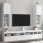 vidaXL Muebles de TV con luces LED 2 uds blanco 30,5x30x102 cm vidaXL Muebles de TV con luces LED 2 uds blanco 30,5x30x102 cm