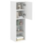 vidaXL Muebles de TV con luces LED 2 uds blanco 30,5x30x102 cm vidaXL Muebles de TV con luces LED 2 uds blanco 30,5x30x102 cm