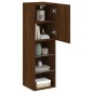vidaXL Muebles de TV con luces LED 2 uds marrón roble 30,5x30x102 cm