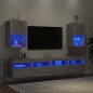 vidaXL Muebles para TV con luces LED 2 uds gris Sonoma 40,5x30x60 cm vidaXL Muebles para TV con luces LED 2 uds gris Sonoma 40,5x30x60 cm