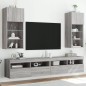 vidaXL Muebles de TV con luces LED 2 uds gris Sonoma 40,5x30x90 cm vidaXL Muebles de TV con luces LED 2 uds gris Sonoma 40,5x30x90 cm