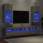 vidaXL Muebles de TV con luces LED 2 uds gris Sonoma 40,5x30x90 cm vidaXL Muebles de TV con luces LED 2 uds gris Sonoma 40,5x30x90 cm