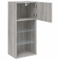 vidaXL Muebles de TV con luces LED 2 uds gris Sonoma 40,5x30x90 cm vidaXL Muebles de TV con luces LED 2 uds gris Sonoma 40,5x30x90 cm