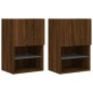 vidaXL Muebles de TV con luces LED 2 uds roble 40,5x30x60 cm vidaXL Muebles de TV con luces LED 2 uds roble 40,5x30x60 cm
