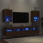 vidaXL Muebles de TV con luces LED 2 uds roble 40,5x30x60 cm vidaXL Muebles de TV con luces LED 2 uds roble 40,5x30x60 cm