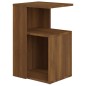 vidaXL Mesa auxiliar madera contrachapada marrón roble 36x30x56 cm