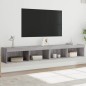 vidaXL Muebles de TV con luces LED 2 uds gris Sonoma 100x30x30 cm vidaXL Muebles de TV con luces LED 2 uds gris Sonoma 100x30x30 cm