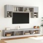 vidaXL Muebles de TV con luces LED 2 uds gris Sonoma 100x30x30 cm vidaXL Muebles de TV con luces LED 2 uds gris Sonoma 100x30x30 cm