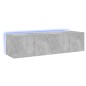 vidaXL Muebles TV de pared luces LED 2 uds gris hormigón 60x35x31 cm vidaXL Muebles TV de pared luces LED 2 uds gris hormigón 60x35x31 cm