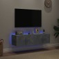 vidaXL Muebles TV de pared luces LED 2 uds gris hormigón 60x35x31 cm vidaXL Muebles TV de pared luces LED 2 uds gris hormigón 60x35x31 cm