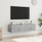 vidaXL Muebles TV de pared luces LED 2 uds gris hormigón 60x35x31 cm vidaXL Muebles TV de pared luces LED 2 uds gris hormigón 60x35x31 cm