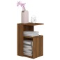 vidaXL Mesa auxiliar madera contrachapada marrón roble 36x30x56 cm