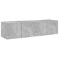 vidaXL Muebles TV de pared luces LED 2 uds gris hormigón 60x35x31 cm vidaXL Muebles TV de pared luces LED 2 uds gris hormigón 60x35x31 cm