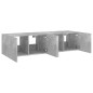 vidaXL Muebles TV de pared luces LED 2 uds gris hormigón 60x35x31 cm vidaXL Muebles TV de pared luces LED 2 uds gris hormigón 60x35x31 cm