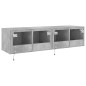 vidaXL Muebles TV de pared luces LED 2 uds gris hormigón 60x35x31 cm vidaXL Muebles TV de pared luces LED 2 uds gris hormigón 60x35x31 cm