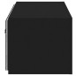 vidaXL Mueble de TV de pared con luces LED negro 80x35x31 cm