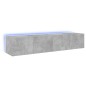 vidaXL Muebles TV de pared luces LED 2 uds gris hormigón 80x35x31 cm vidaXL Muebles TV de pared luces LED 2 uds gris hormigón 80x35x31 cm