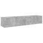 vidaXL Muebles TV de pared luces LED 2 uds gris hormigón 80x35x31 cm vidaXL Muebles TV de pared luces LED 2 uds gris hormigón 80x35x31 cm