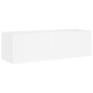vidaXL Mueble de TV de pared con luces LED blanco 100x35x31 cm