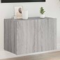 vidaXL Mueble de TV de pared con luces LED gris Sonoma 60x35x41 cm vidaXL Mueble de TV de pared con luces LED gris Sonoma 60x35x41 cm