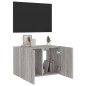 vidaXL Mueble de TV de pared con luces LED gris Sonoma 60x35x41 cm vidaXL Mueble de TV de pared con luces LED gris Sonoma 60x35x41 cm
