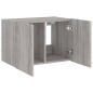 vidaXL Mueble de TV de pared con luces LED gris Sonoma 60x35x41 cm vidaXL Mueble de TV de pared con luces LED gris Sonoma 60x35x41 cm
